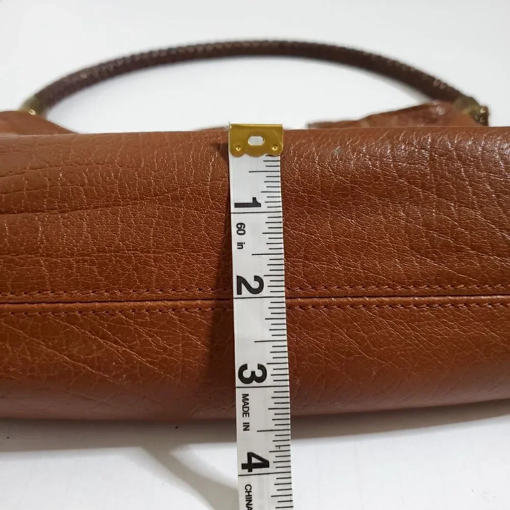 The Sak Womens Brown Leather Hobo Handbag Braided Strap Bohemian